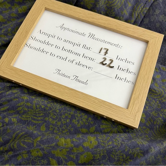 Lucky Brand Navy Green Jersey Floral Peplum Top - Picture 6 of 8